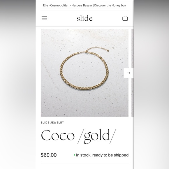 Slide Jewelry - Gold chain - Picture 1 of 2